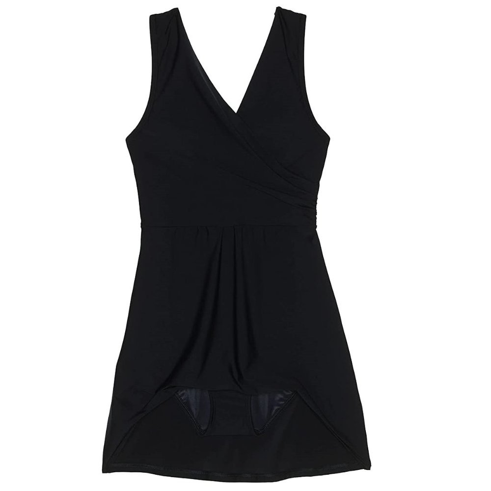 NWT Lands' End Womens Tummy Control Surplice Swim Dress 1 Piece Sz 4 $160 FLE204 - Picture 4 of 4